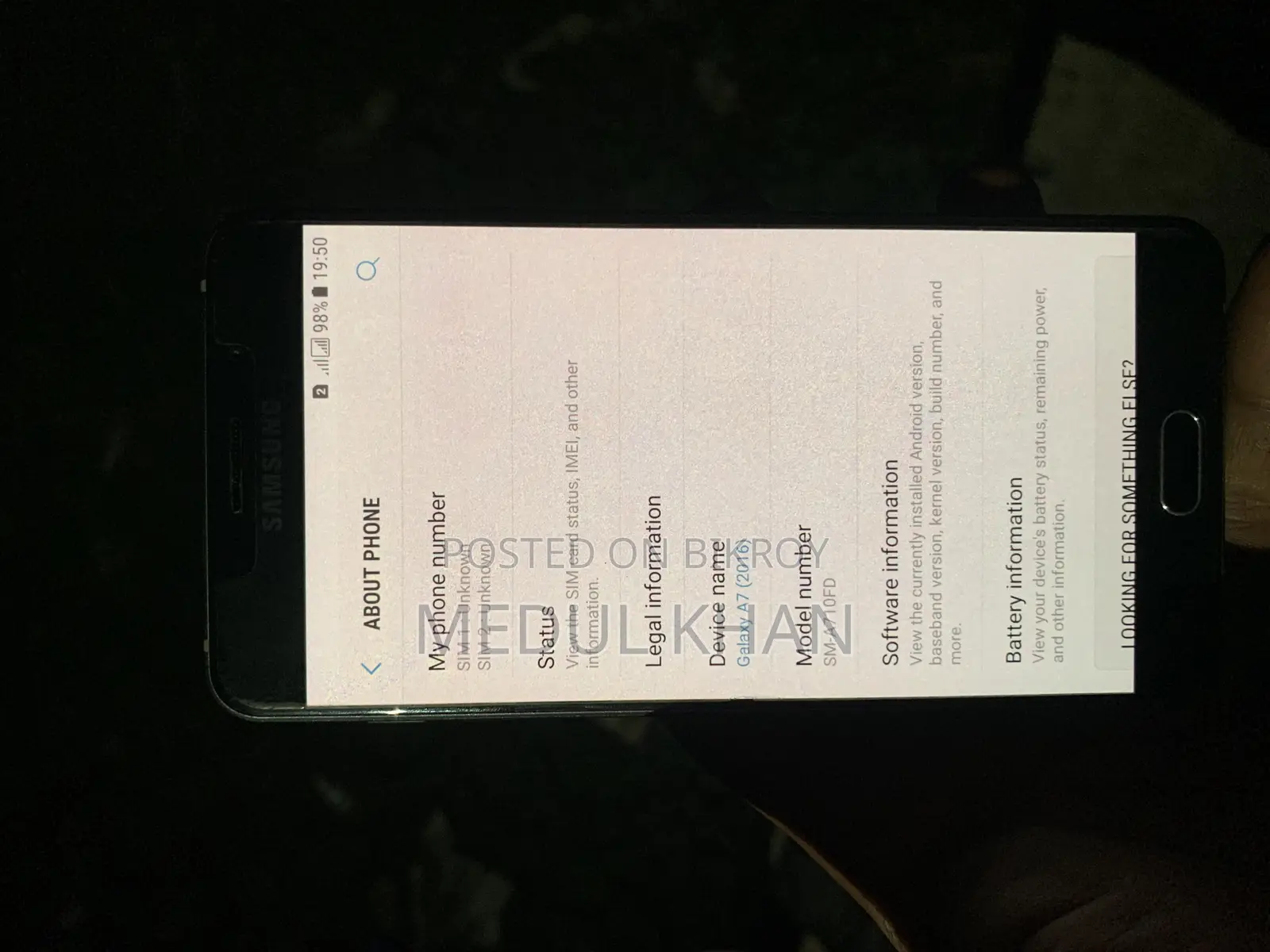 Samsung Galaxy A7 Duos 16 GB Black