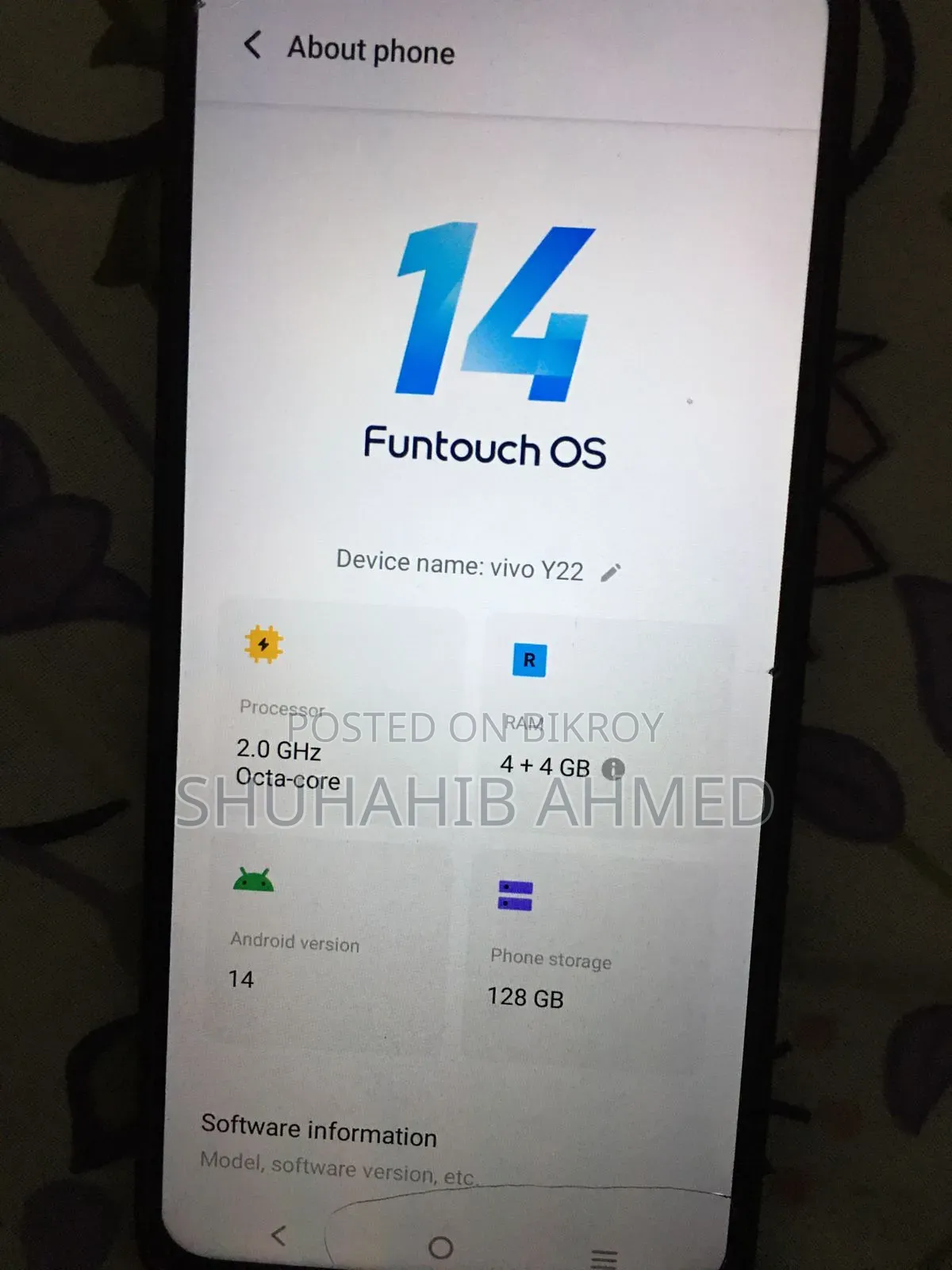 Vivo Y22 128 GB Blue