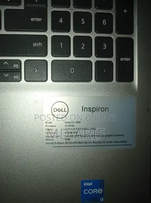 বিক্রয়ের জন্য ল্যাপটপ Dell Inspiron 15 8GB Intel Core I3 SSD 512GB