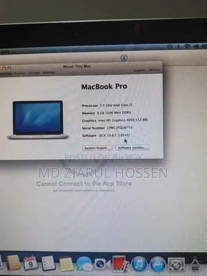 Laptop Apple MacBook Pro 8GB Intel Core I5 SSHD+SSD 512GB