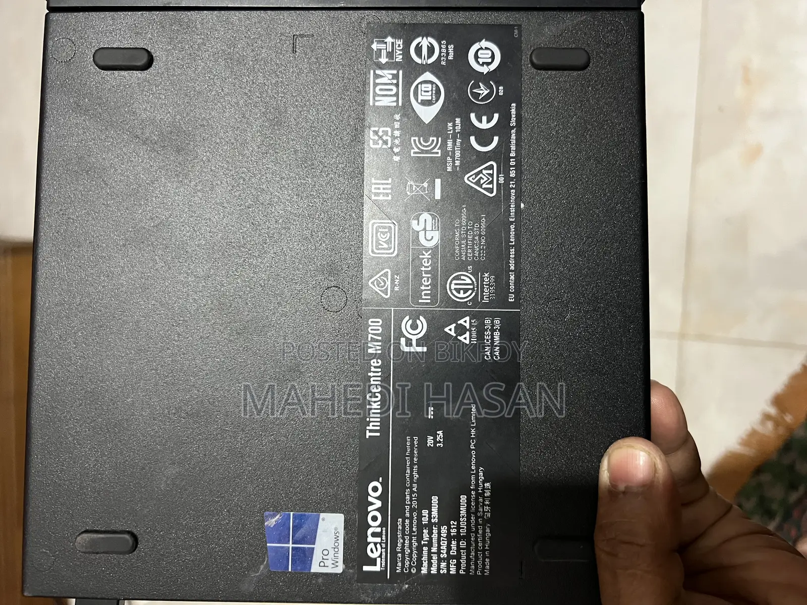 Lenovo ThinkCentre M700 16GB Intel Core I5 HDD+SSD 256GB