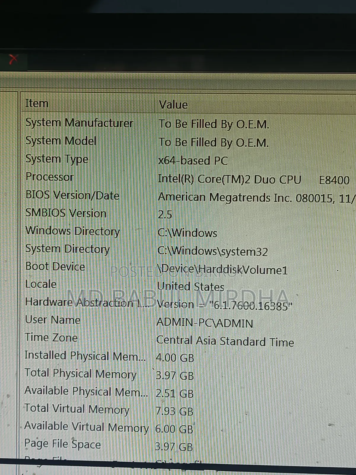 Desktop Computer 4GB Intel Core 2 Duo SSD 60GB