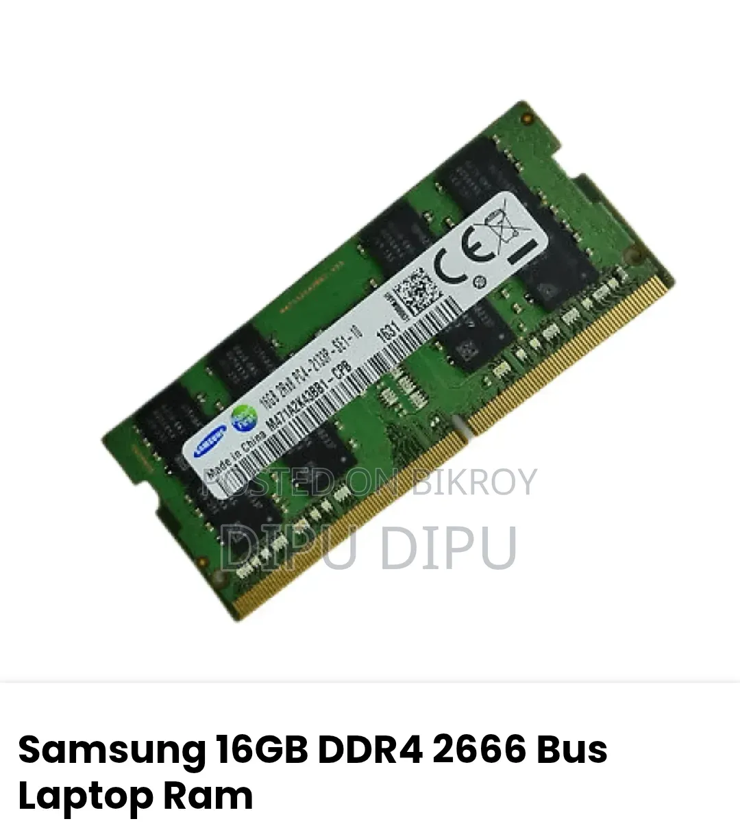RAM for Sale | 16GB DDR4 RAM (2666 Bus) Brand (Samsung)