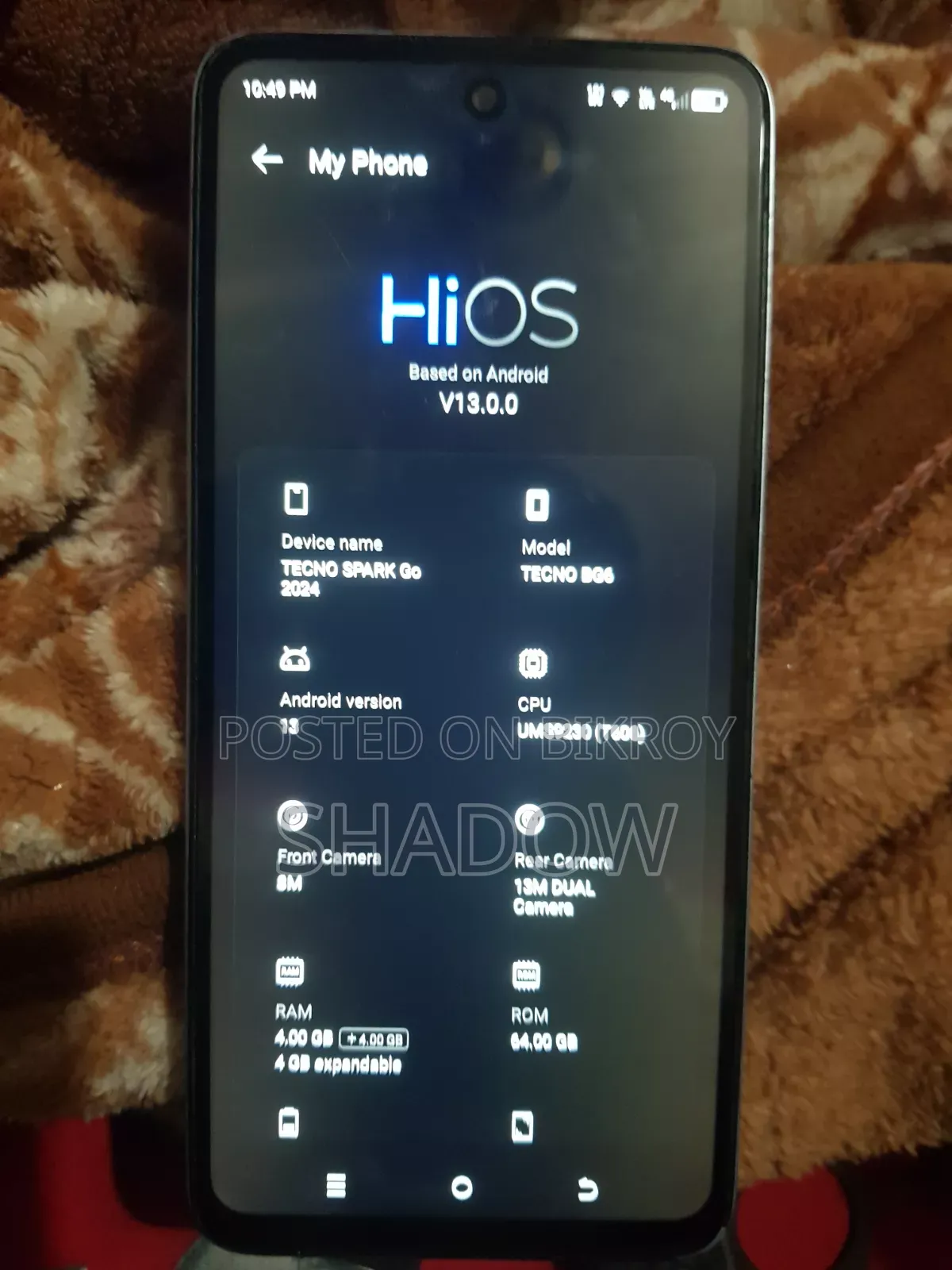 টেকনো স্পার্ক গো ৬৪ জিবি হোয়াইট