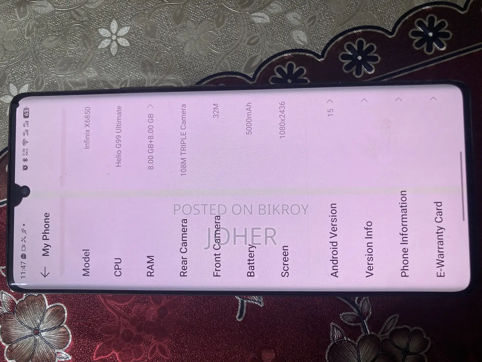 Infinix Note 40 Pro 256 GB Rose Gold