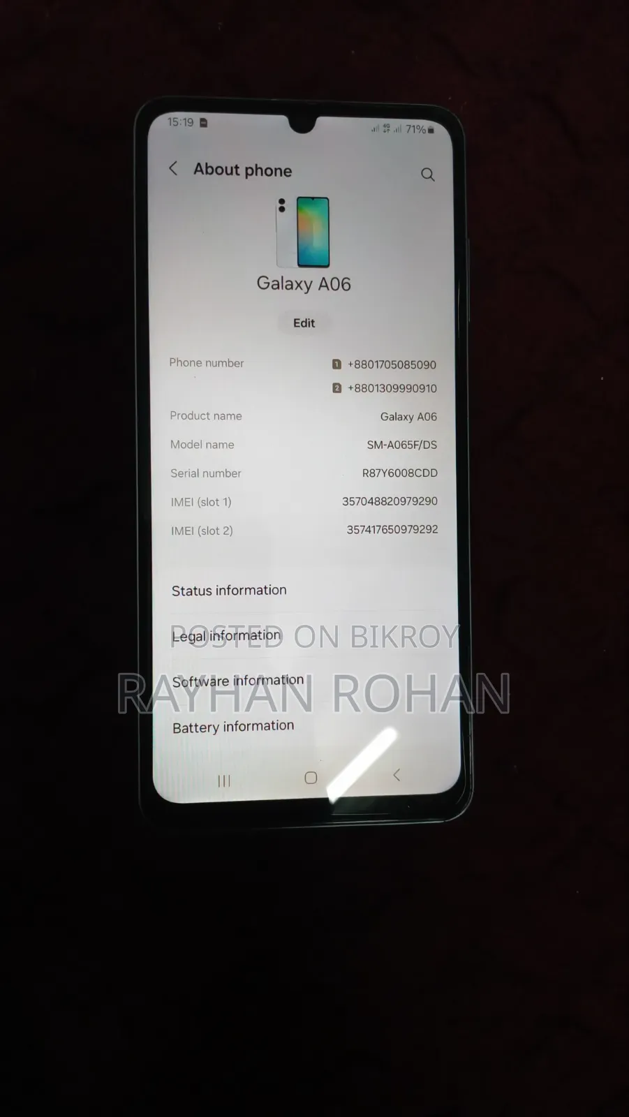 Samsung Galaxy A06 64 GB White