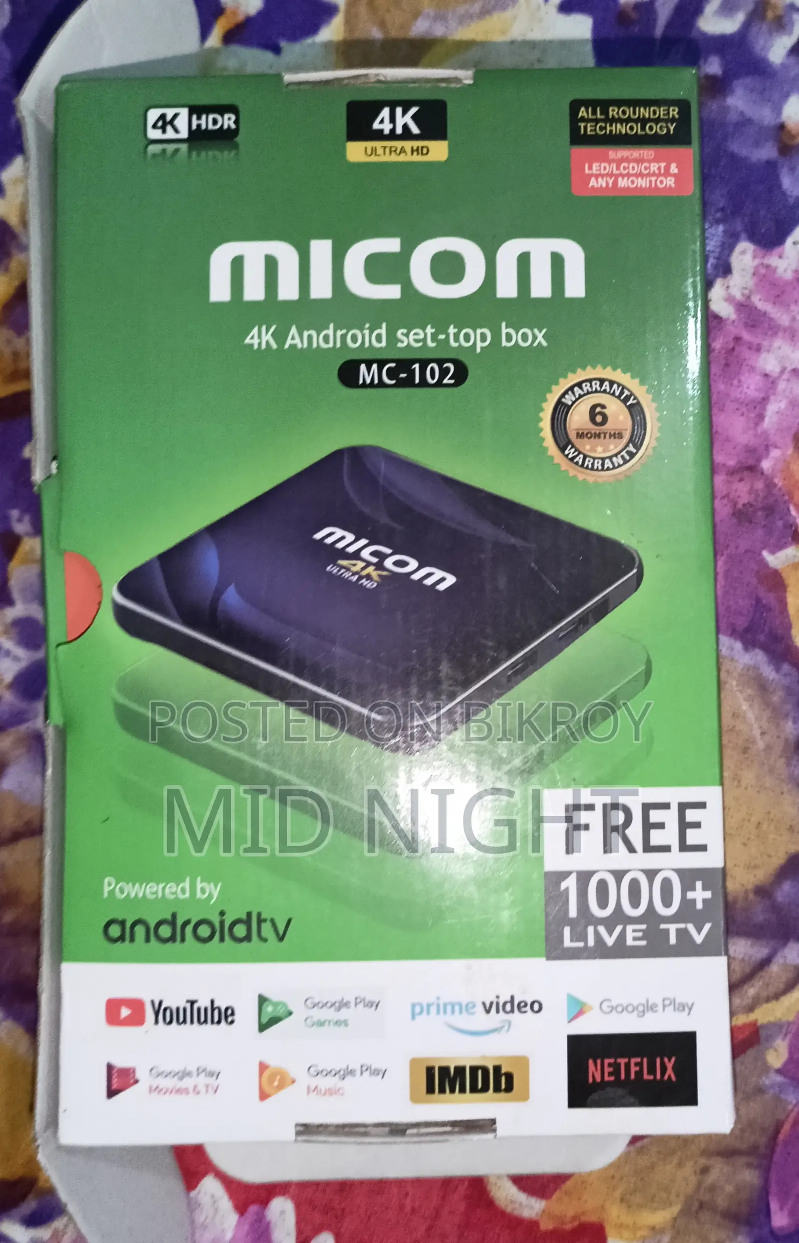 Micom Smart Tv Box + 2 New Remotes for Sale. Box Not Working