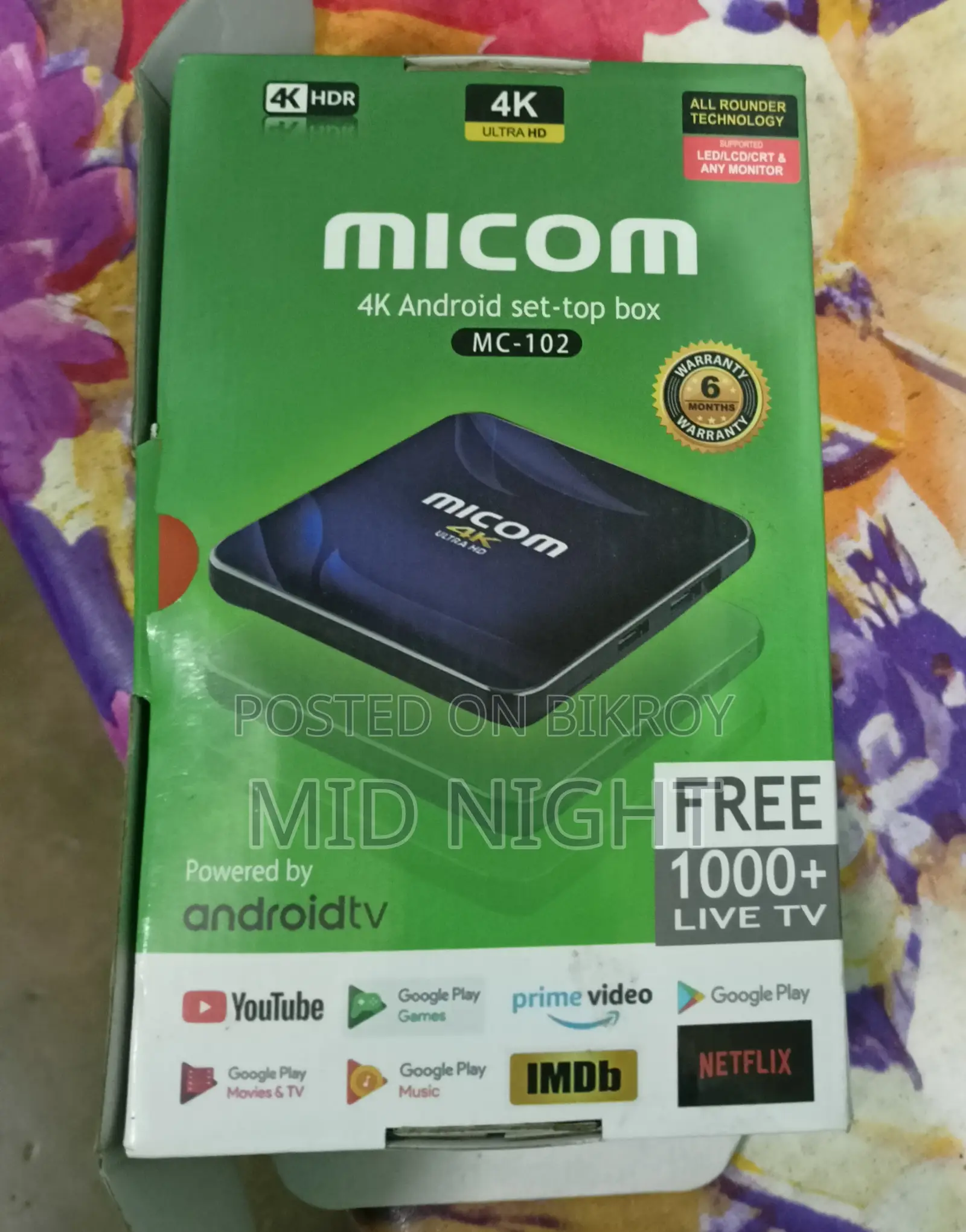 Micom Smart Tv Box + 2 New Remotes for Sale. Box Not Working