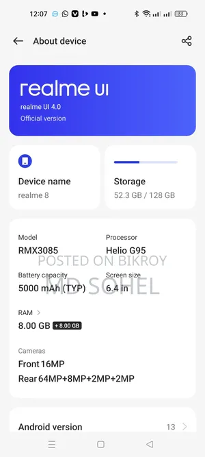 Realme 128 GB Gold