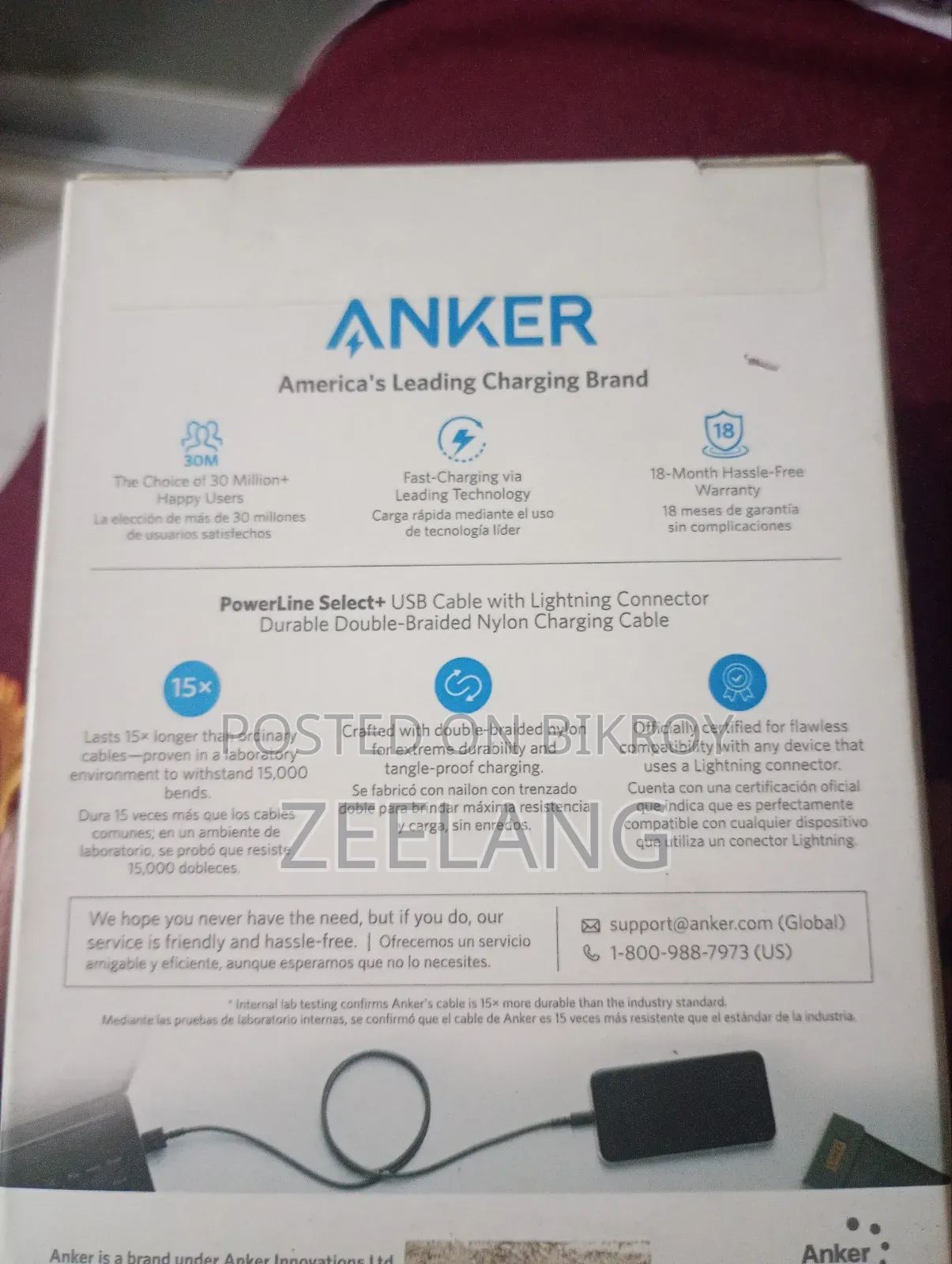 অ্যাঙ্কার আইফোন ক্যাবল