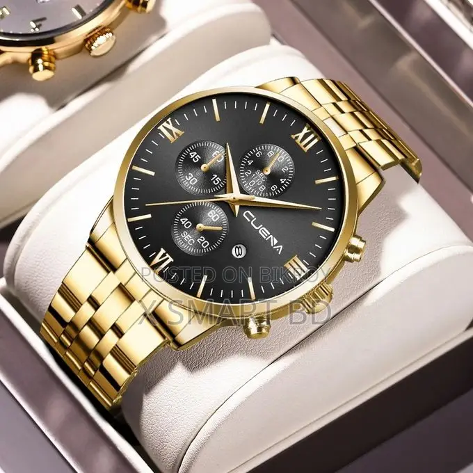 Cuena 6008 Stainless Steel Chronograph Analog Luminous Men’s Watch