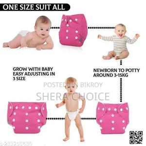 Washable Baby Diaper Reusable Comfort For Your Little One