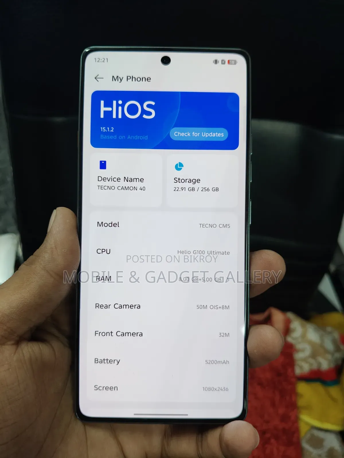 Tecno Camon 40 256 GB Silver