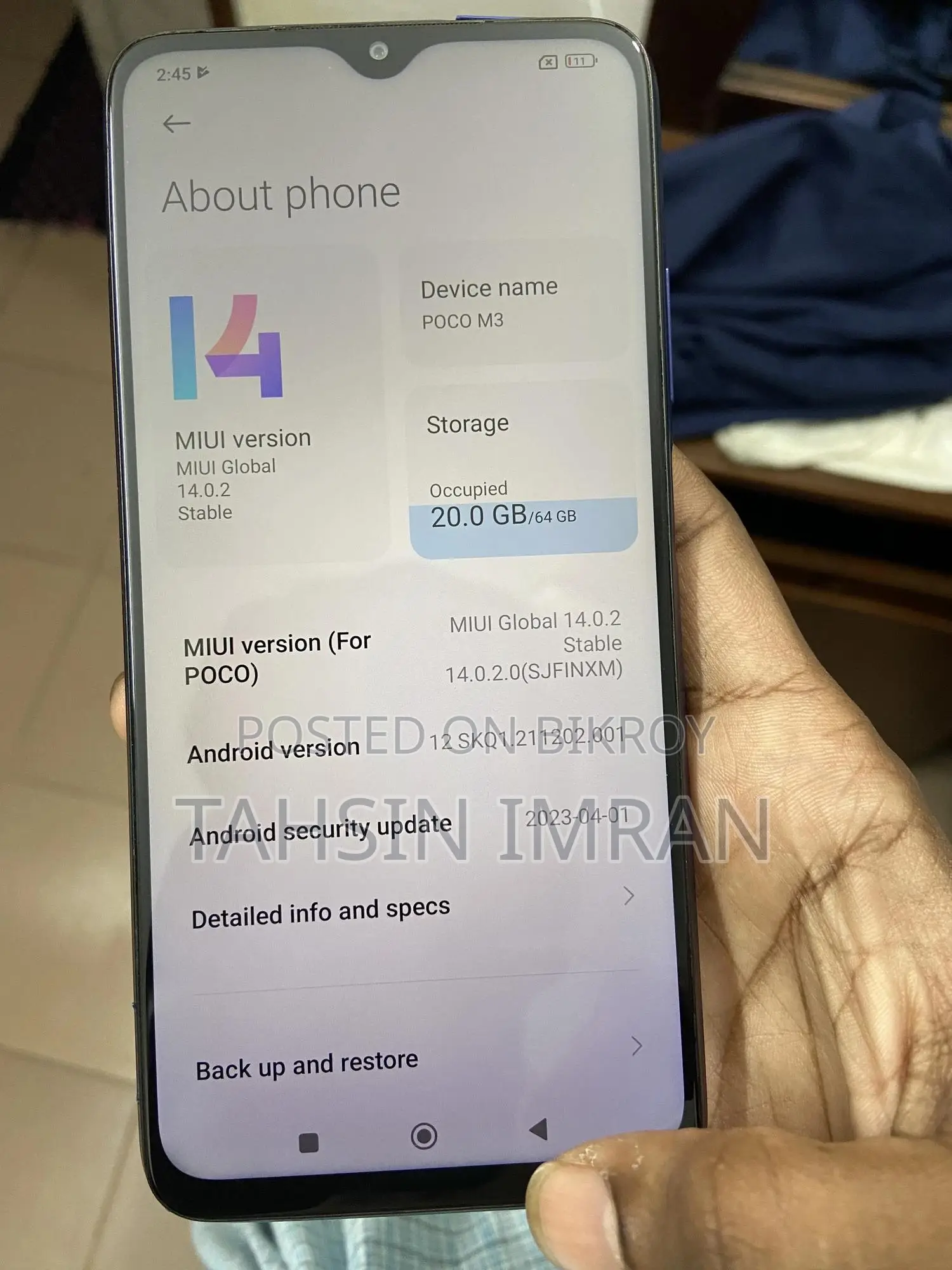 Xiaomi Poco M3 64 GB Blue