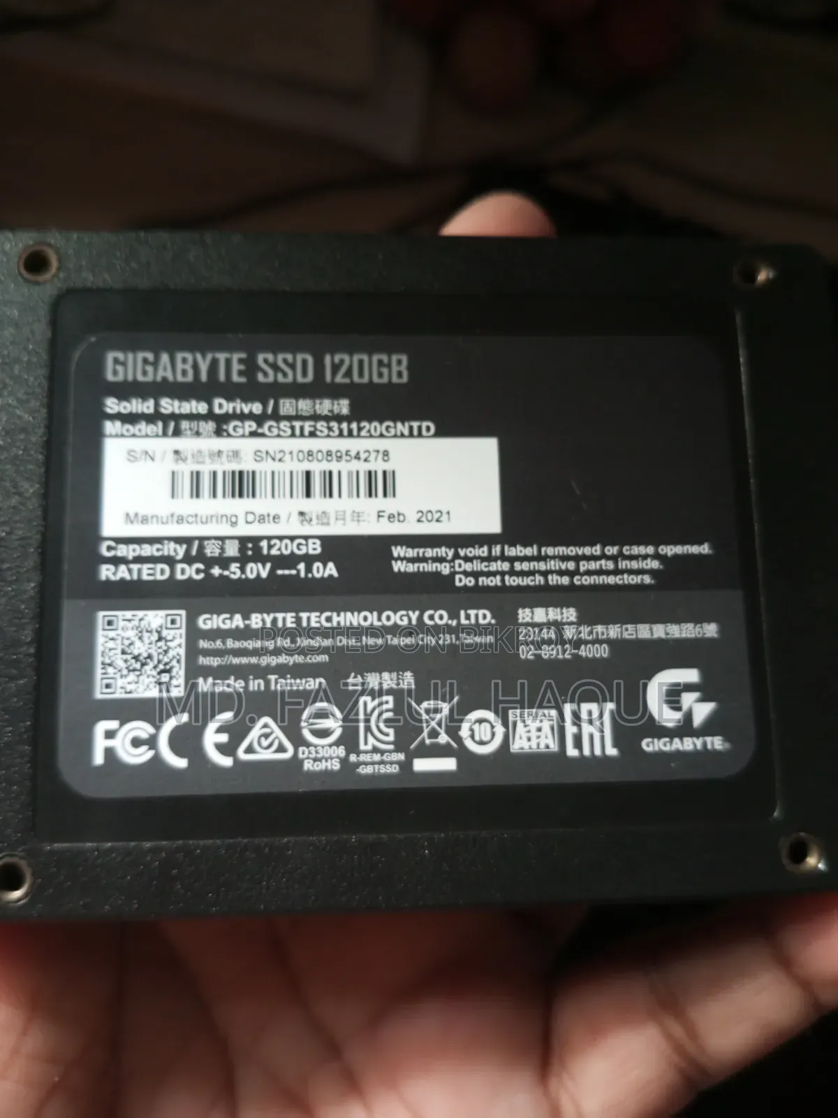 SSD-120GB, Gigabyte ব্র্যান্ড