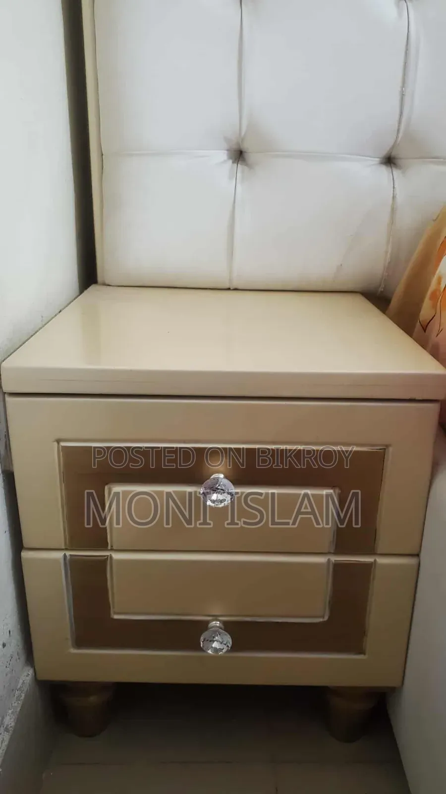 Bed for Sale (Bedside Table Included, No Mattress)