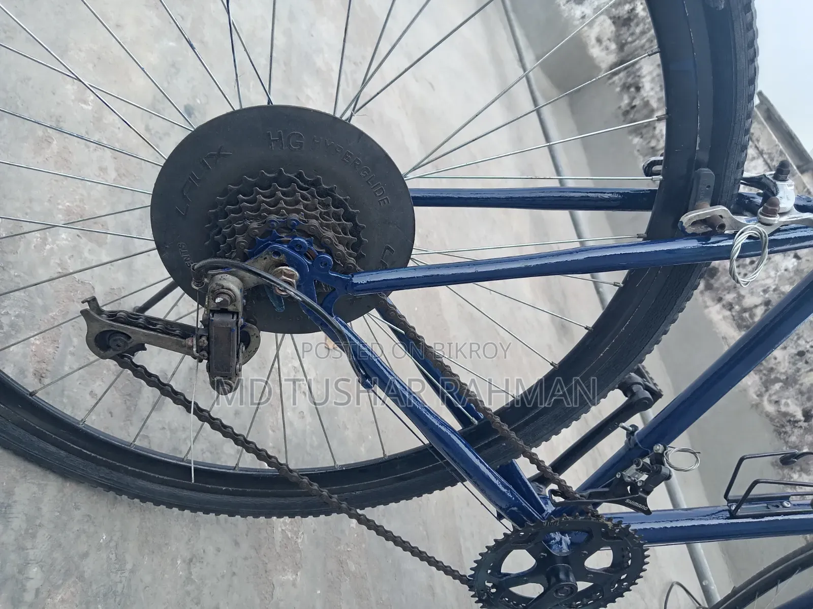 Cabot Hybrid City Rider Cycle, Rigid Fork, Custom Blue Paint