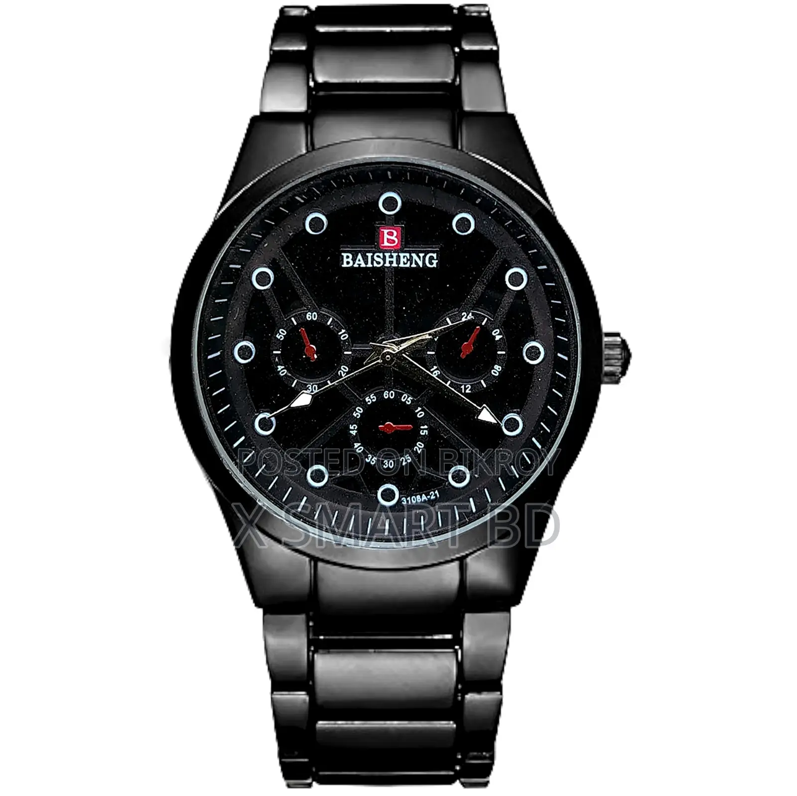 Baisheng Stainless Steel Analog Fashion Watch for Men