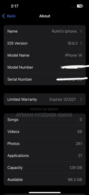 Apple iPhone 14 128 GB Blue