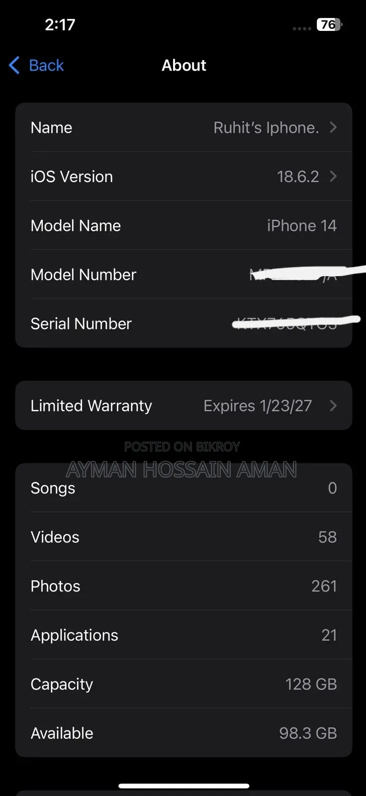 Apple iPhone 14 128 GB Blue
