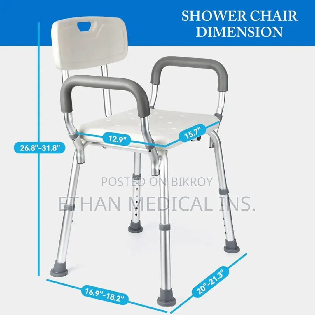 Adjustable Aluminum Alloy Shower Chair for Elderly or Disabled People