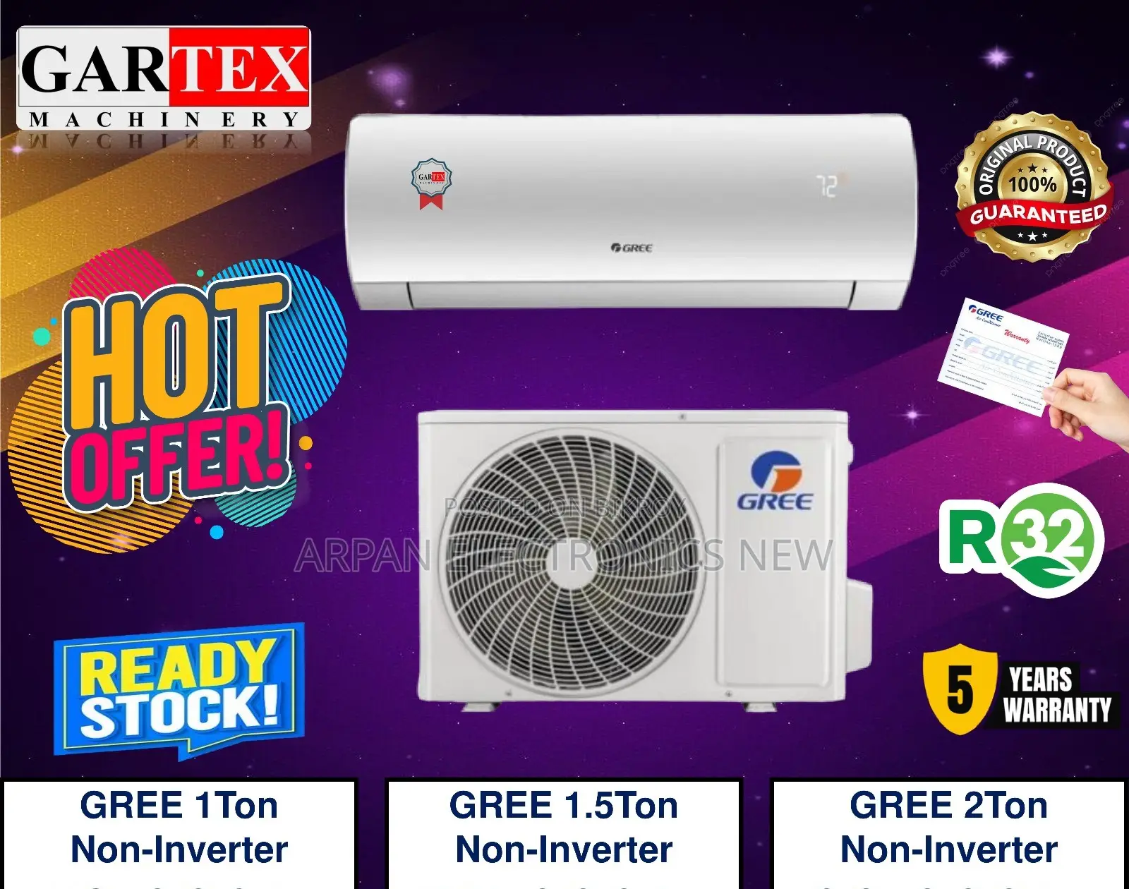 Gree 1.5 Ton Non-Inverter Ac (Fairy-Split Type Gs-18xfa32)