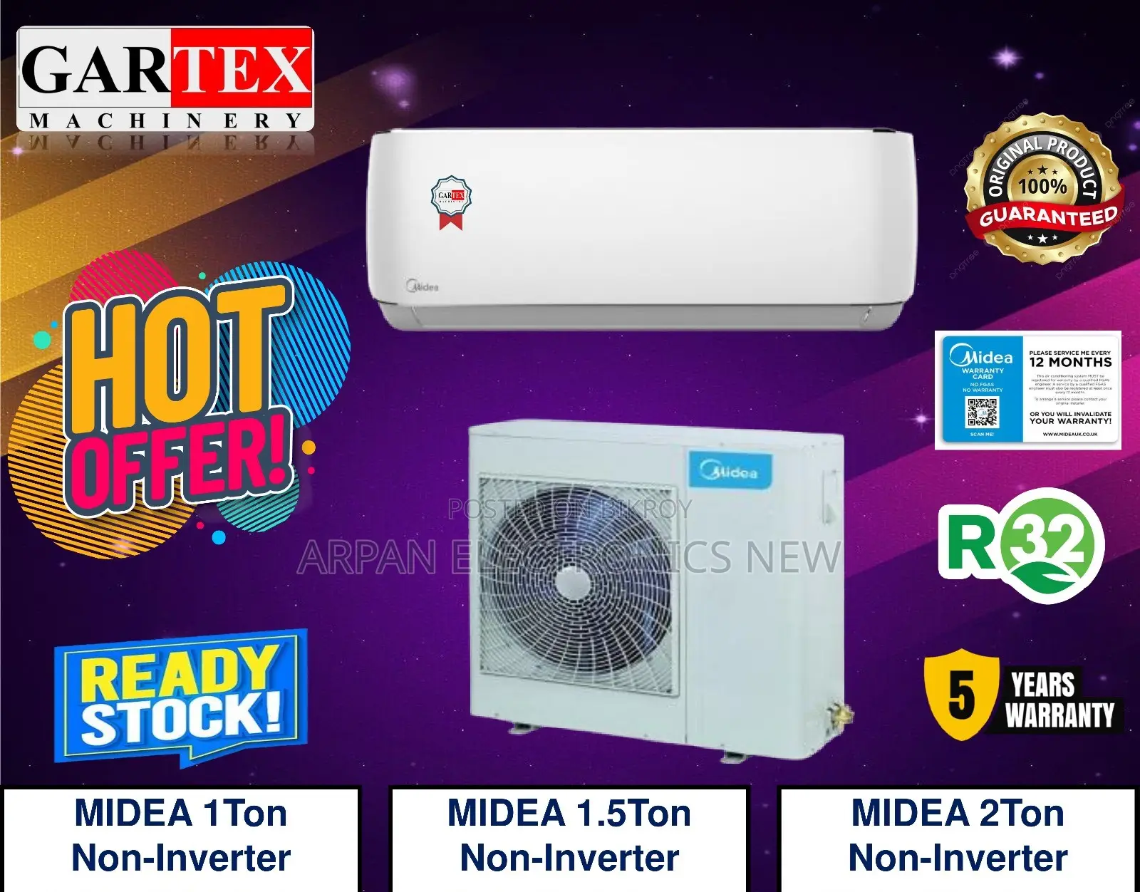 Midea 1.5 Ton Non-Inverter AC (Split Type MSG-18CR)