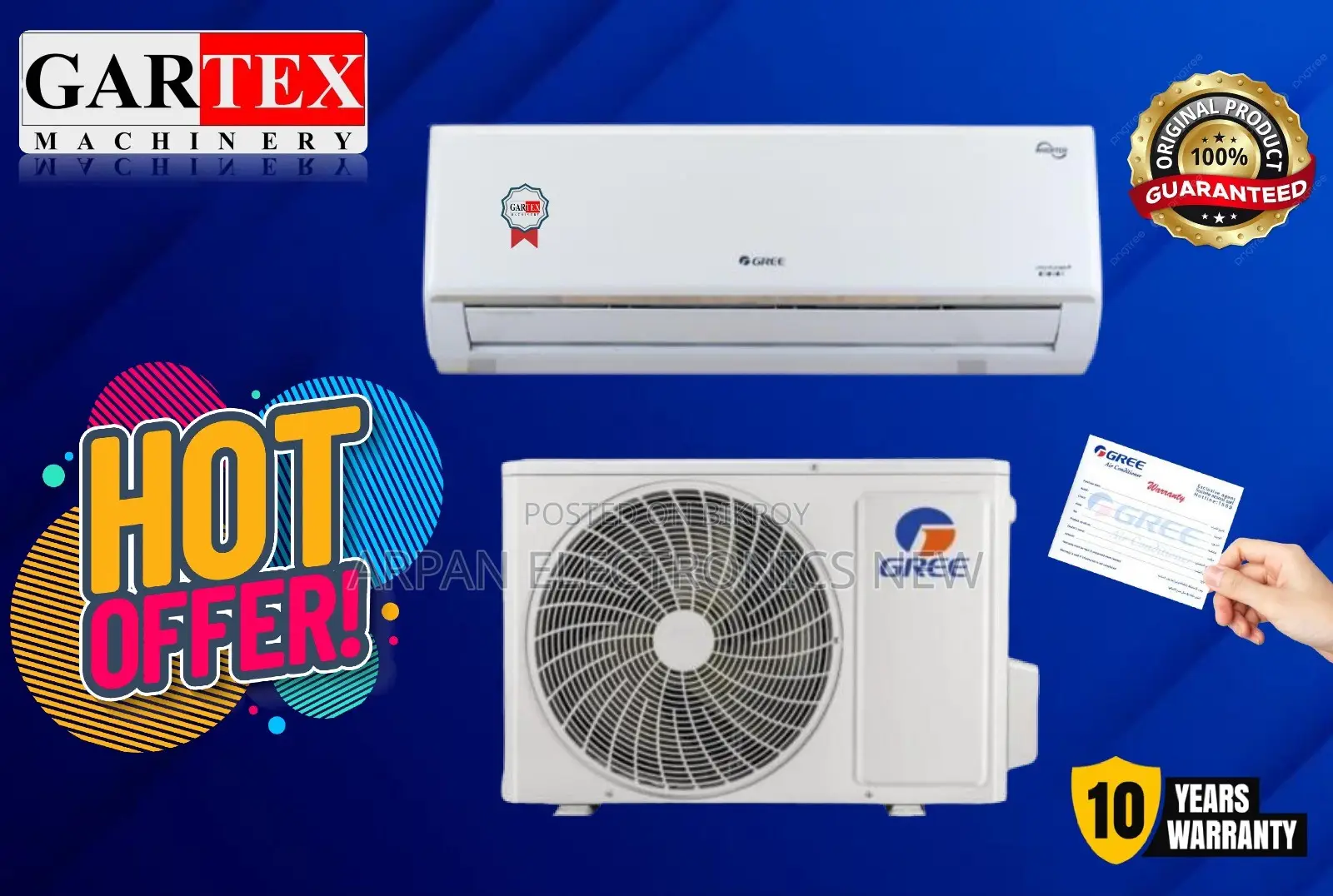 Gree Inverter 1.5 Ton AC Safe and Reliable Functions Golden Fin
