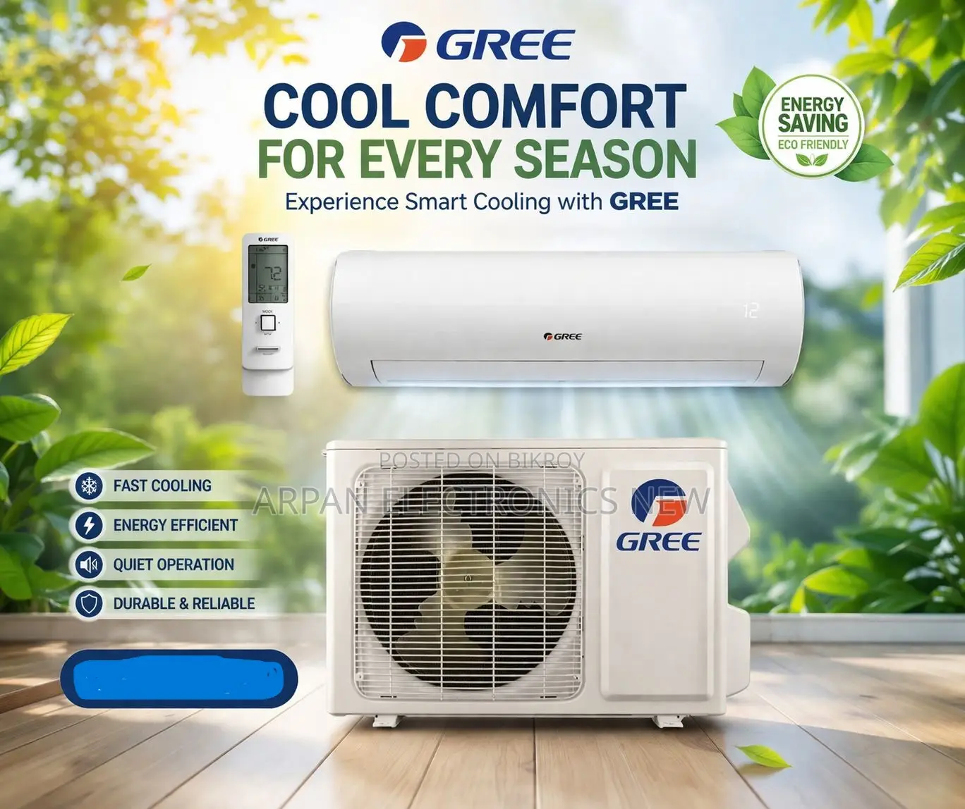 Gree Inverter 1.5 Ton Ac Split 12 Year Compressor Official Warranty