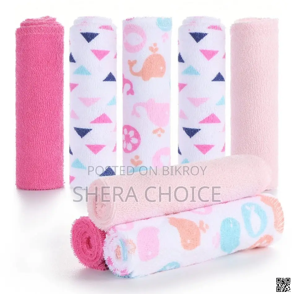Newborn Baby Towel Set – 8 Pcs Soft Essential Baby Care Combo