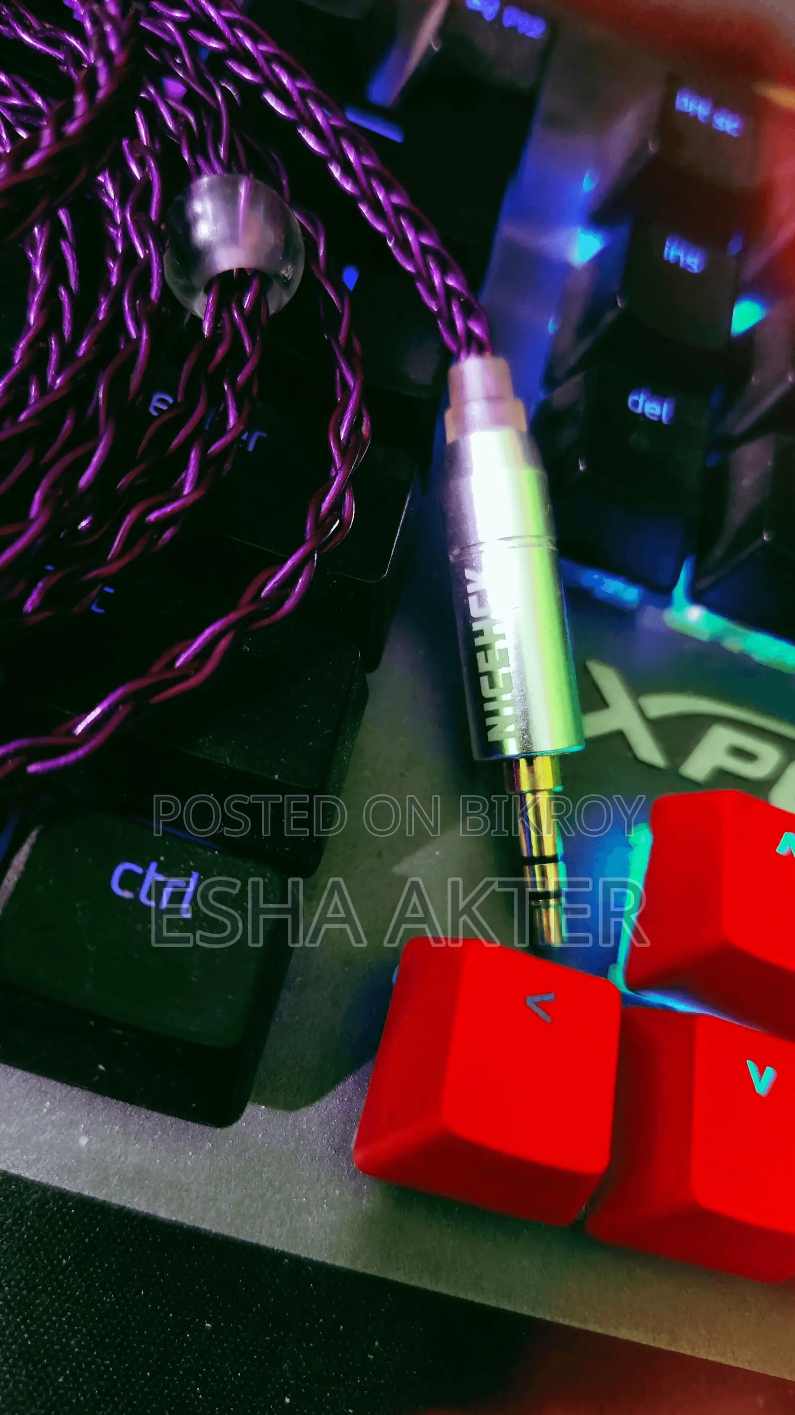 Nicehck Purple Se Furukawa MMCX Connector's 3.5mm Jack