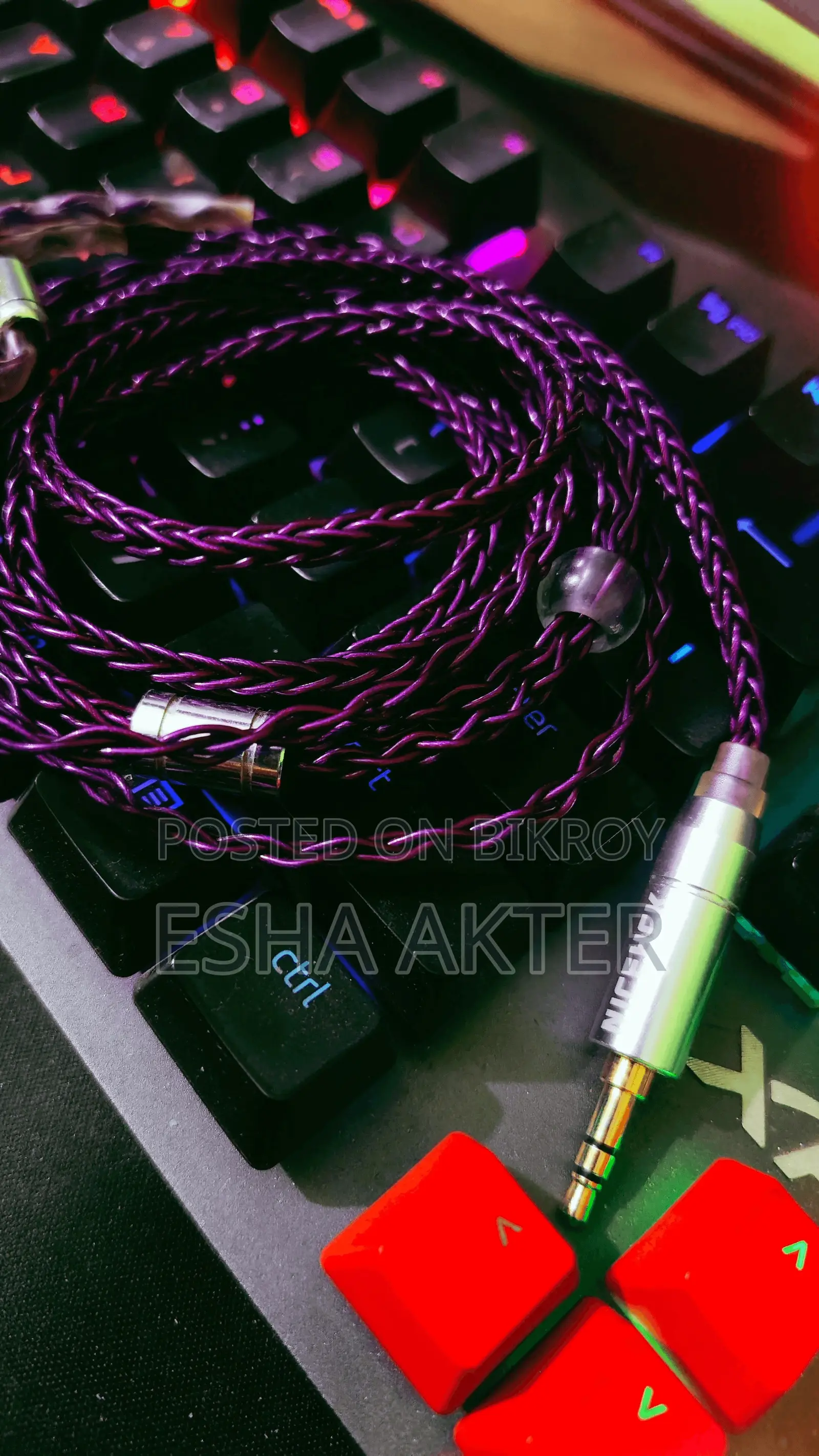 Nicehck Purple Se Furukawa MMCX Connector's 3.5mm Jack