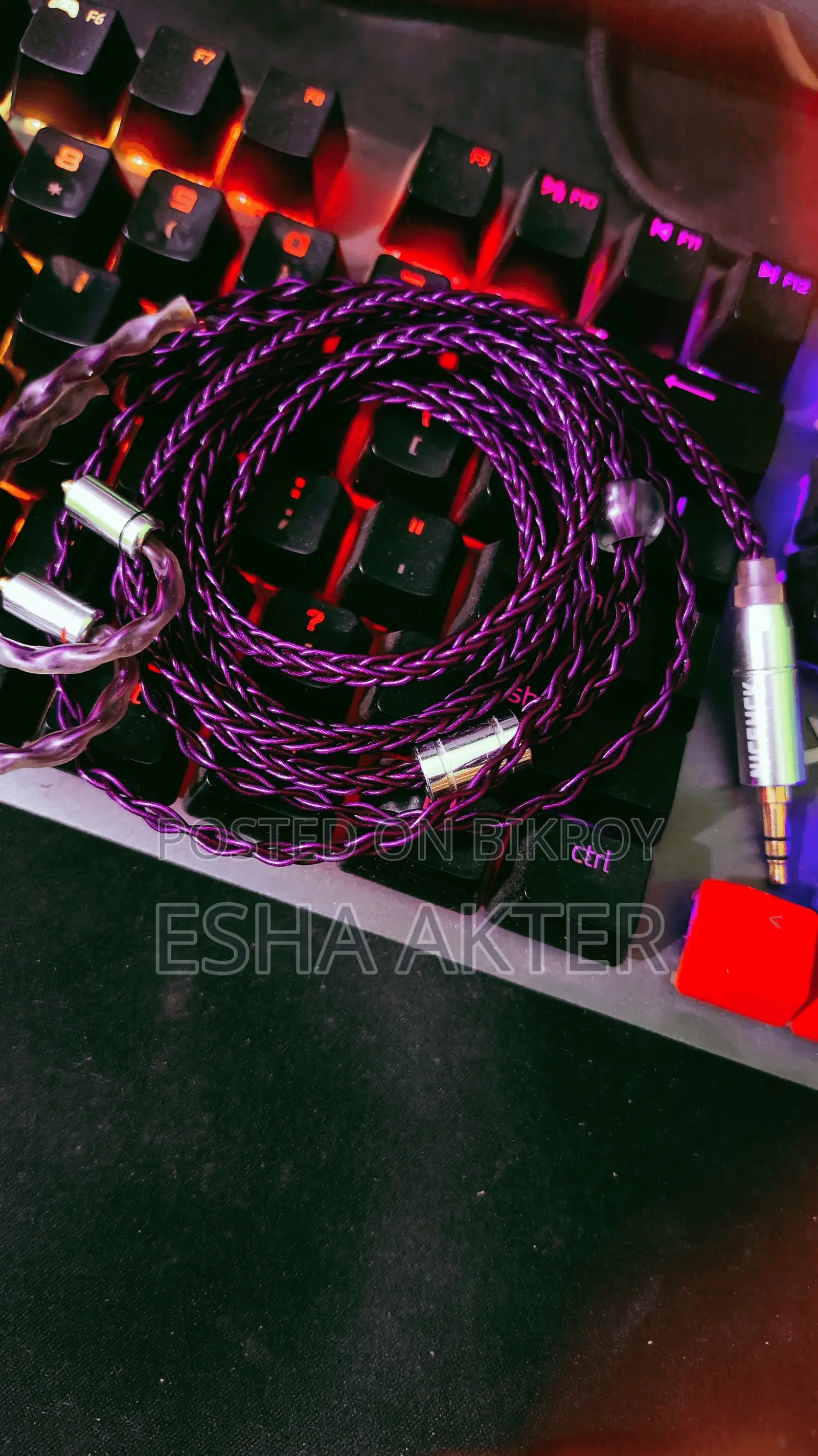 Nicehck Purple Se Furukawa MMCX Connector's 3.5mm Jack
