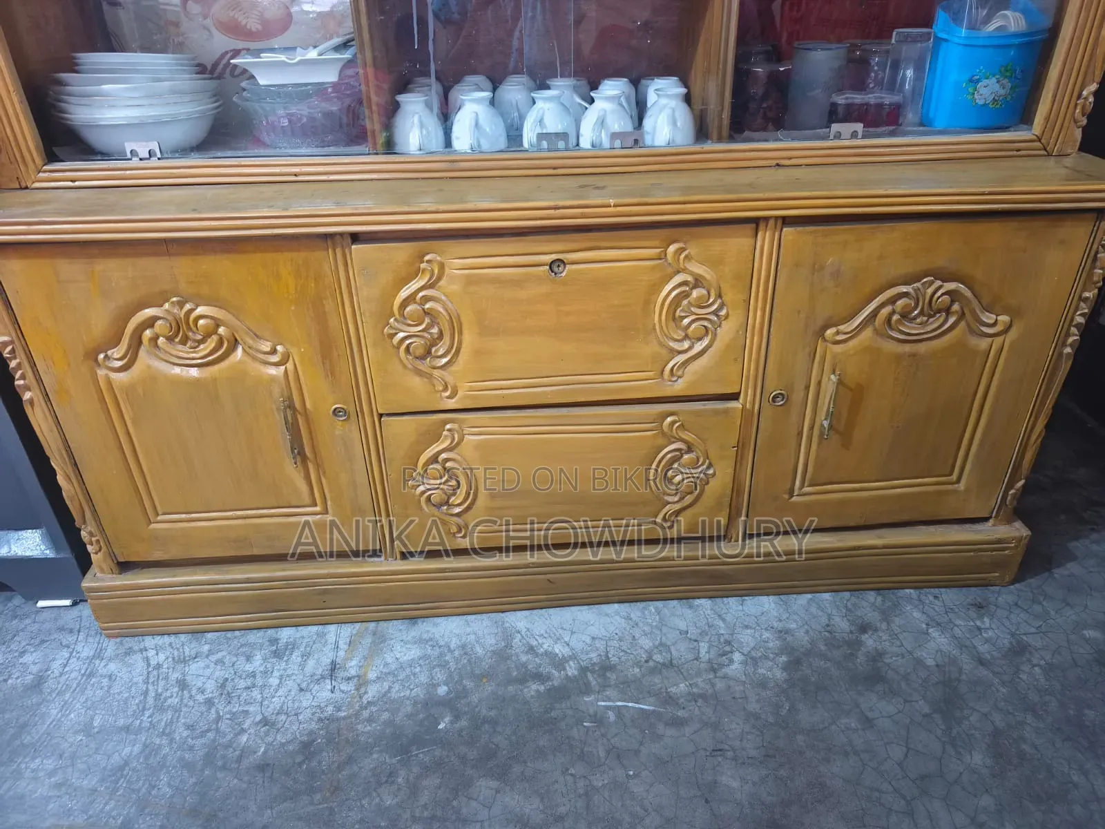 Teak Wood Dressing Table and Showcase