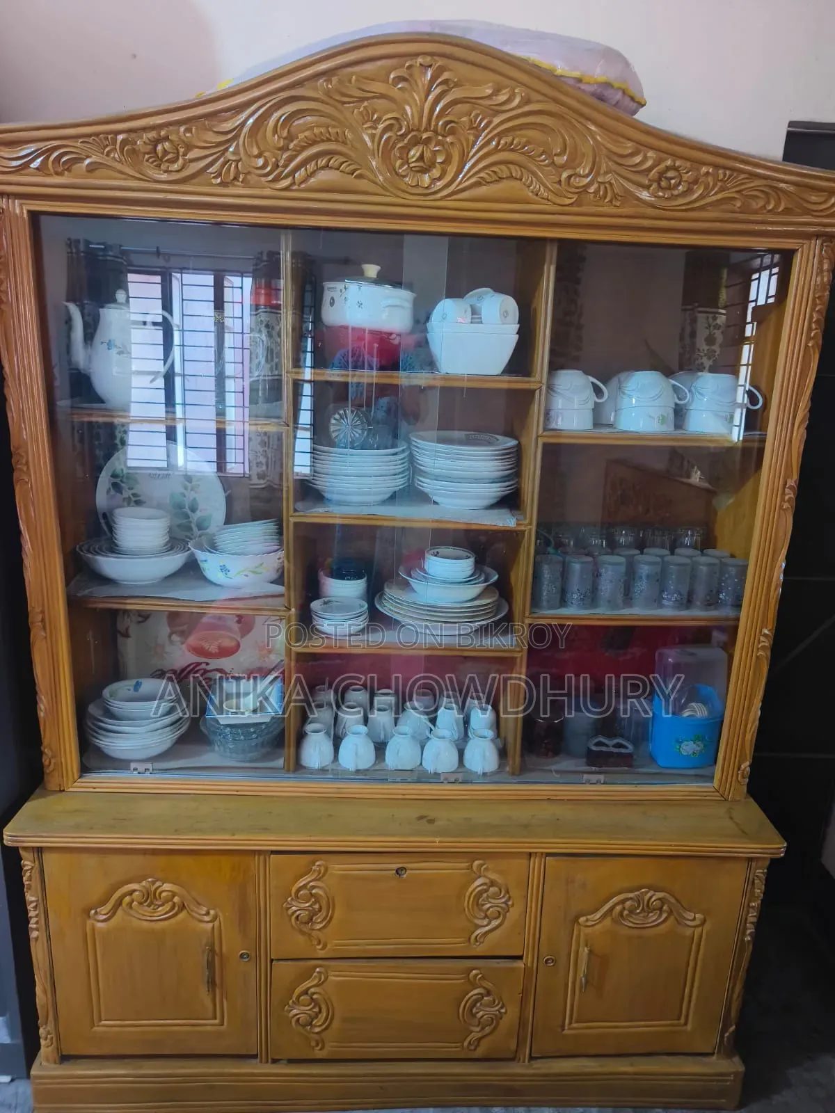 Teak Wood Dressing Table and Showcase
