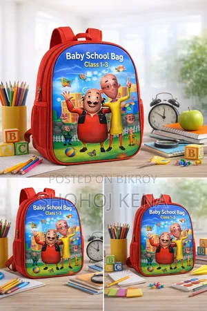 Motu Patlu School Bag 3D for Class 1-3