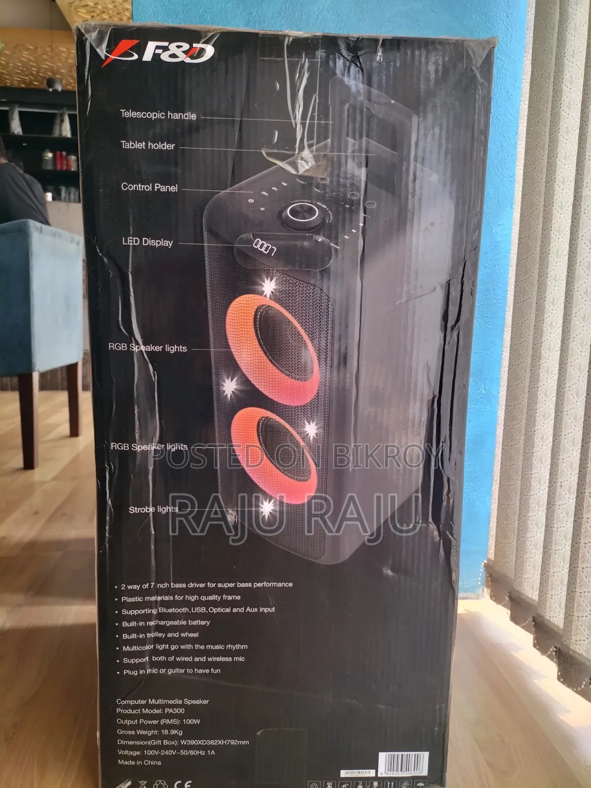 Speaker F&D Bluetooth Party With Mic PA300 Warranty: 01 Year Warranty