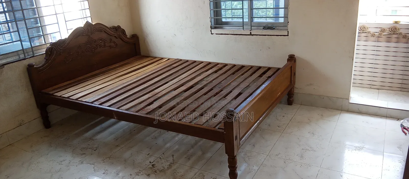 Solid Wood Double Bed for Sale