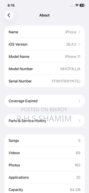 Apple iPhone 11 64 GB Black