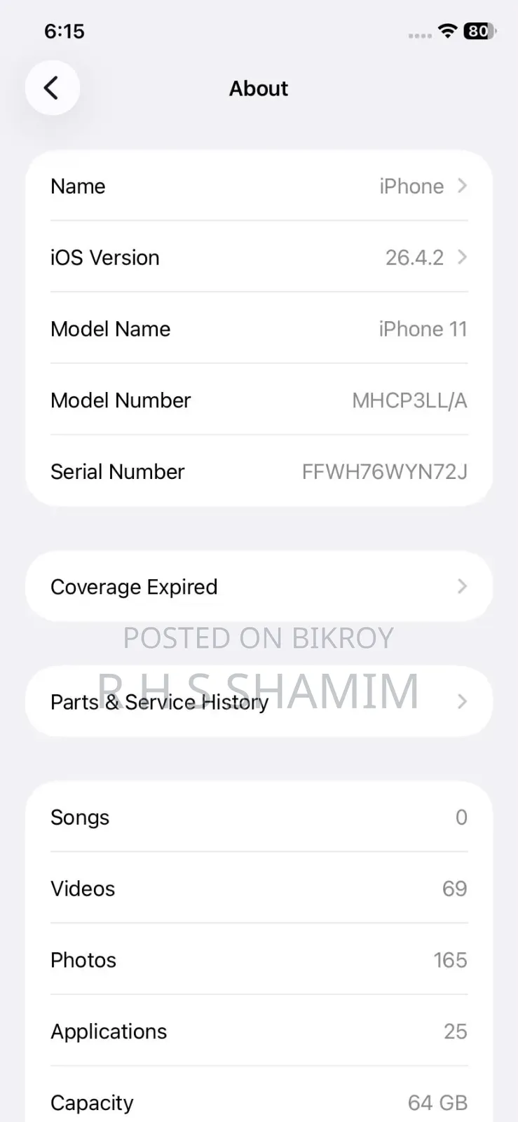 Apple iPhone 11 64 GB Black