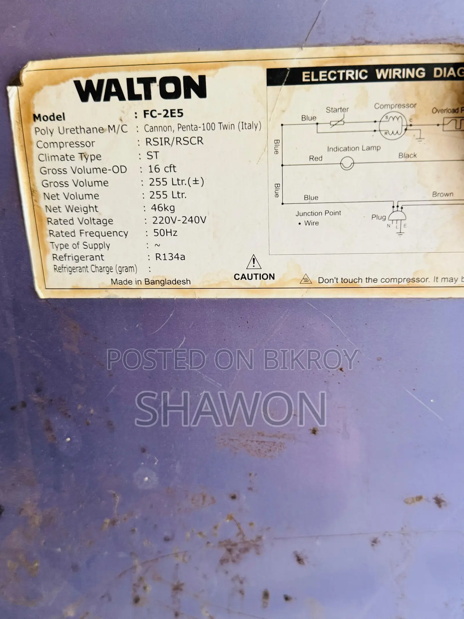 Walton Deep Freezer Fc-2e5 - 255 Liters