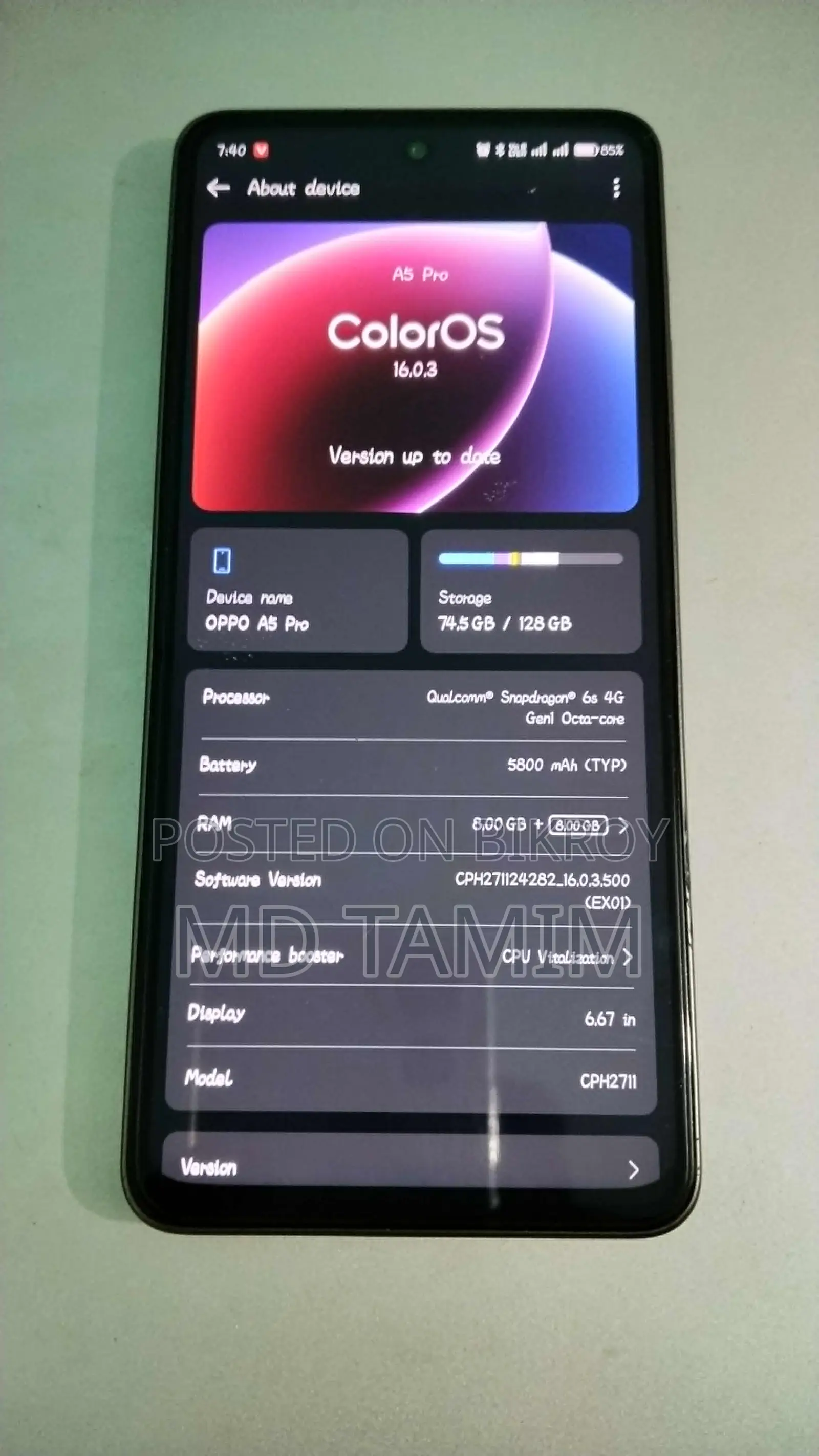 Oppo A5 Pro 128 GB Bronze