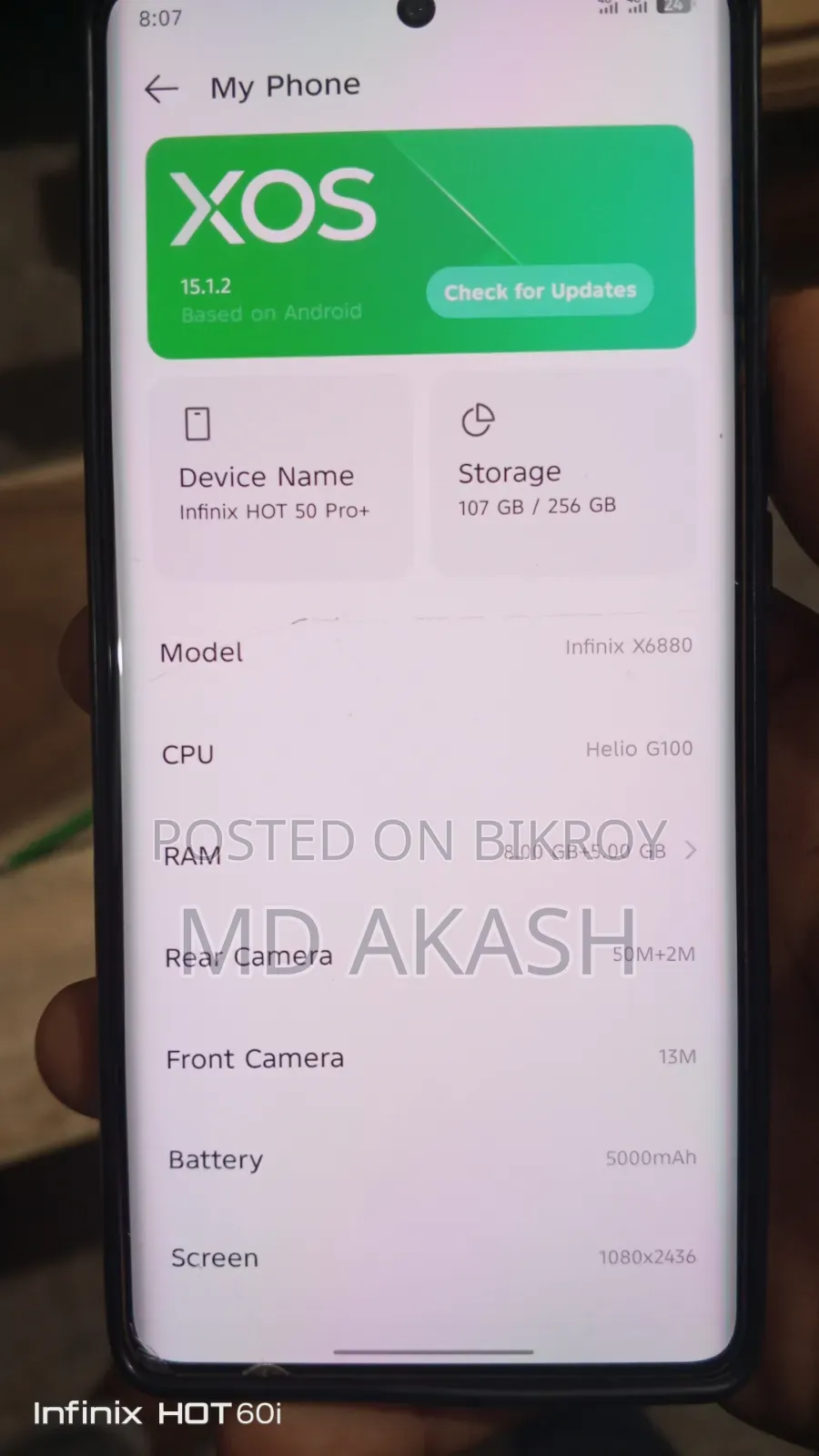 Infinix Hot 50 Pro+ 4G 256 GB Purple