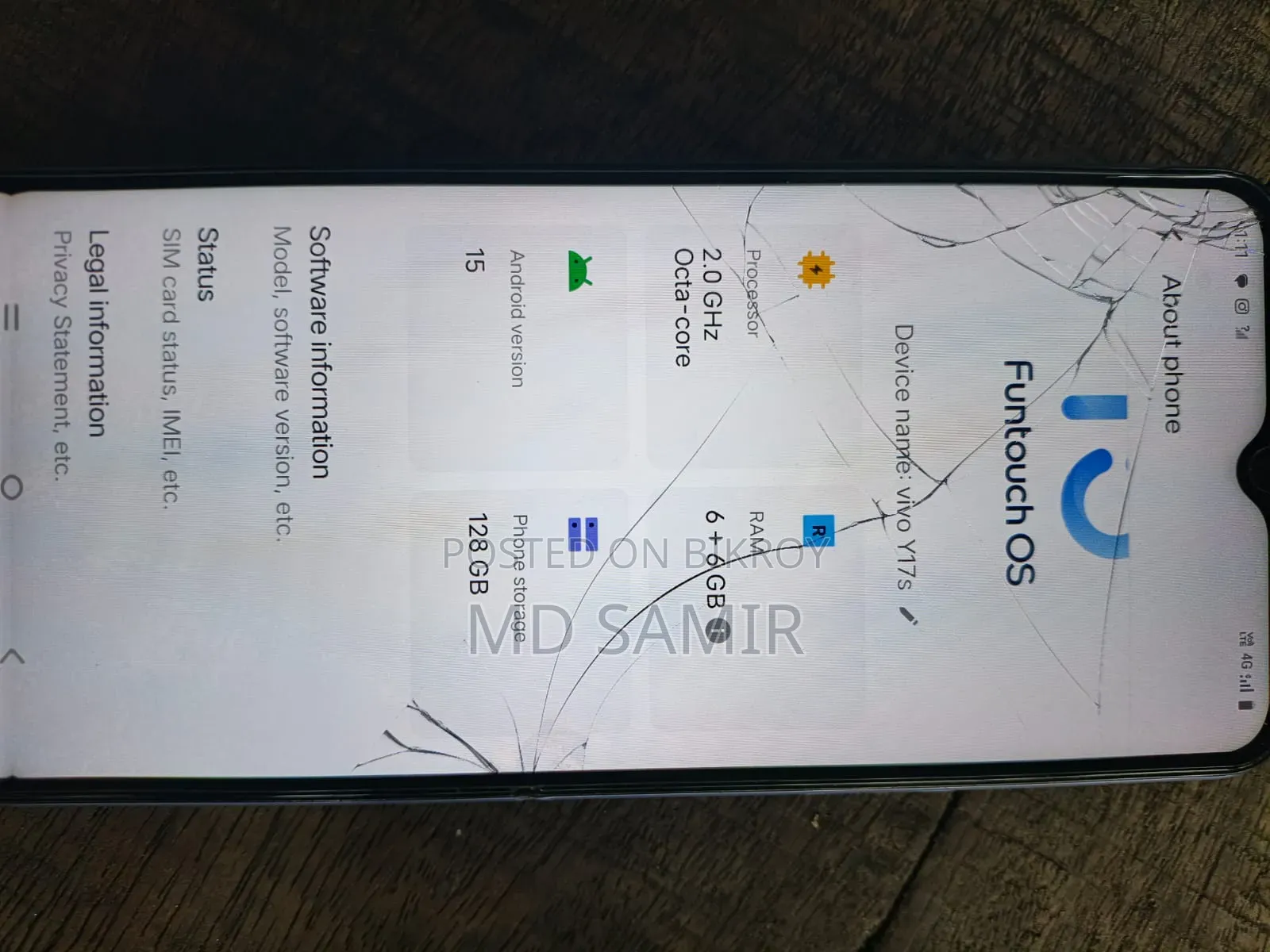 Vivo Y17s 128 GB Blue