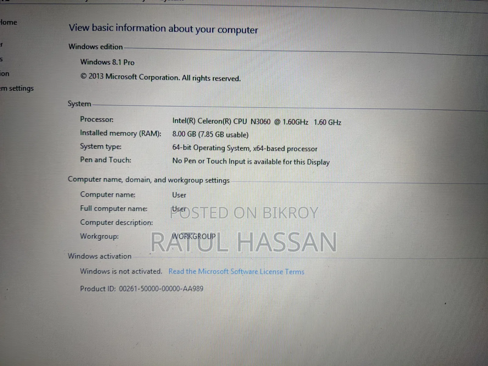 Laptop HP Stream Notebook 8GB Intel SSD 128GB