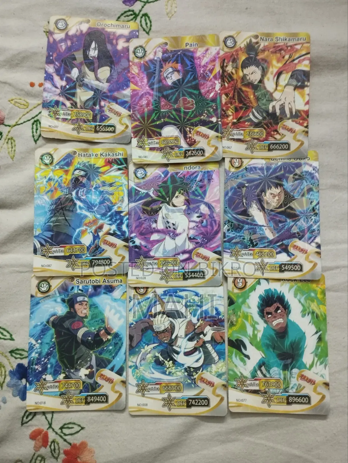 Rare Naruto Collectible Trading Cards (Exclusive Pack)