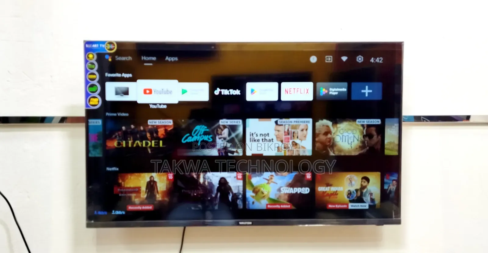 Walton-43" Inch Android Frameless Voice Control TV