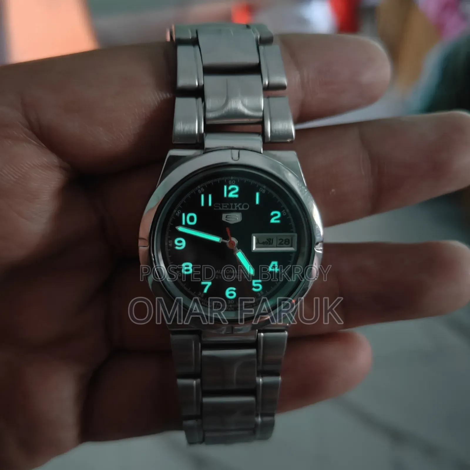 Seiko 5 অটোমেটিক ঘড়ি – জাপান মেড, লুমিনাস ডায়াল, ইউনিসেক্স