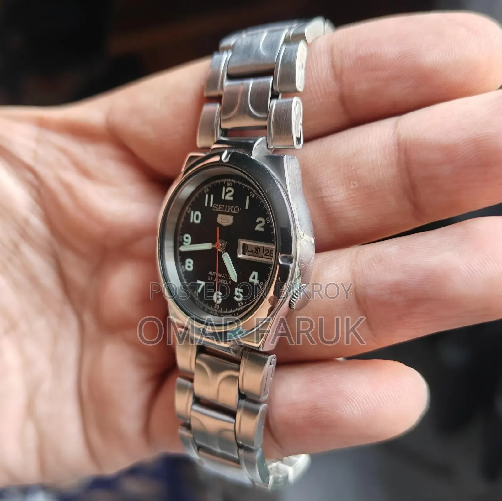Seiko 5 অটোমেটিক ঘড়ি – জাপান মেড, লুমিনাস ডায়াল, ইউনিসেক্স