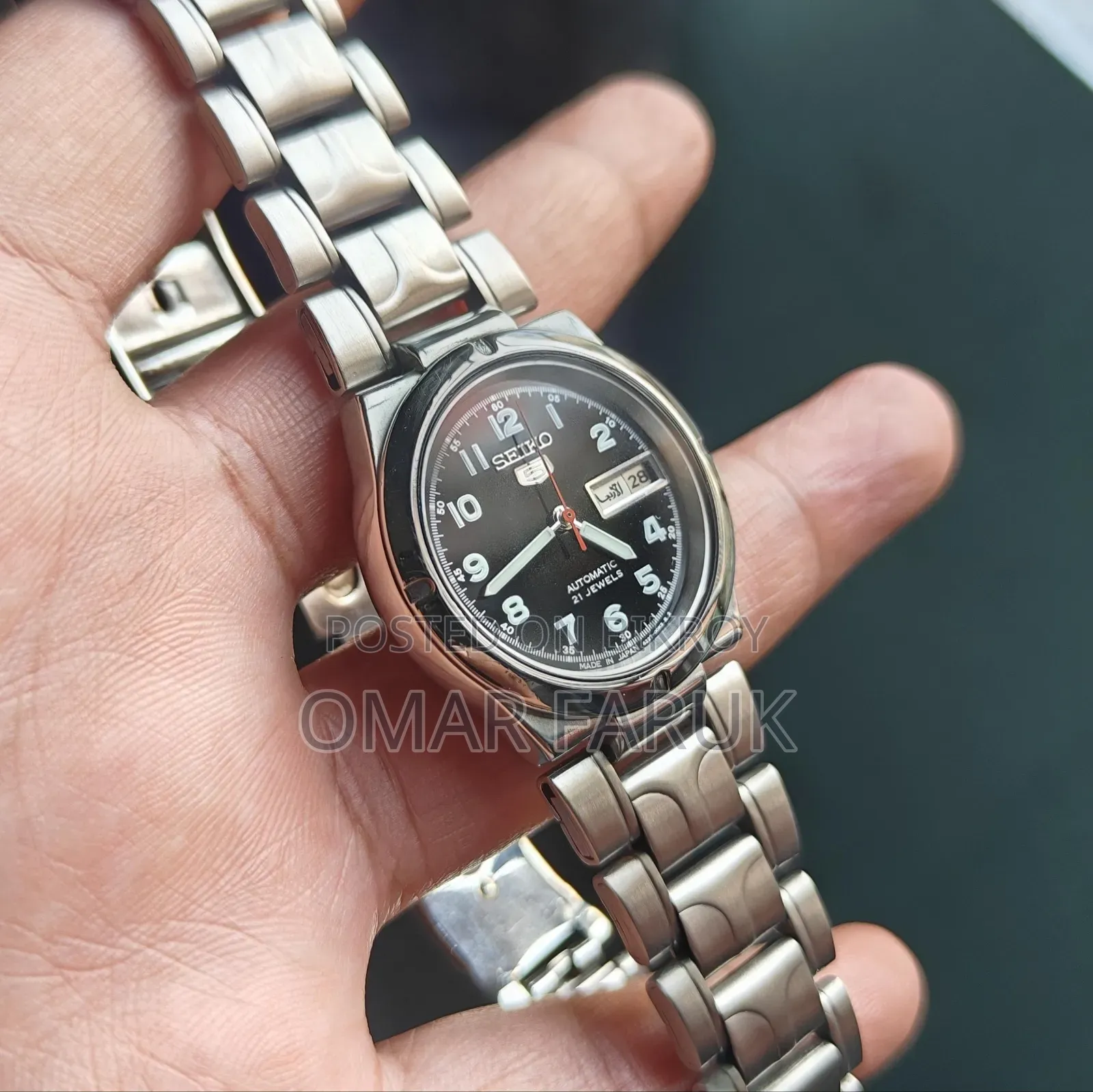 Seiko 5 অটোমেটিক ঘড়ি – জাপান মেড, লুমিনাস ডায়াল, ইউনিসেক্স